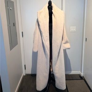 Fashion Nova White Faux Fur Coat